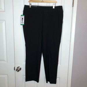 Hilary Radley Slim Leg Tummy Control Black Pants sz XL